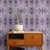 Papel de Parede Autoadesivo Boho, Estampa Geométrica Diamante, Vinílico Impermeável Roxo, Removível, para Quarto e Sala de Jantar - S4Sassy 63,5 cm (L) × 304,8 cm (C) / Roxo - Vinil Liso
