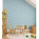 Papel de Parede Floral Azul Vinílico Autoadesivo, Revestimento DIY Fácil para Quarto Infantil, Decoração e Brinquedoteca - S4Sassy 63,5 cm (L) × 914,4 cm (C) / Azul - Vinil Liso