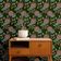 Papel de Parede Vinil Autoadesivo Trepadeira Floral Verde Estilo Asiático, Envoltório Decorativo Fácil para Quarto e Sala - S4Sassy 63,5 cm (L) × 609,6 cm (C) / Verde - Vinil Texturizado
