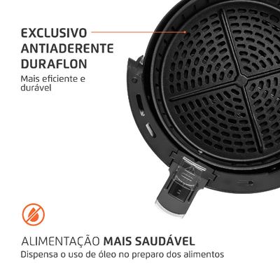 Fritadeira Elétrica Air Fryer 3.5 Litros Mondial AF30I Preta e Prata 127V 127V
