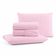 Jogo de Lençol King Premium Soft 600 Fios Micropercal Rosa Bebê Ponto Palito Toque Macio 4 Peças