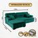 Sofá Retrátil E Reclinável Com Chaise Orlando 2.20x2.10m- Sofisticato-verde