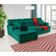 Sofá Retrátil E Reclinável Com Chaise Orlando 2.20x2.10m- Sofisticato-verde
