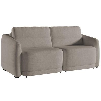 Sofá Cama Casal Para Sala 176cm Polska K04 Bouclê Bege Escuro - Mpozenato