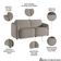 Sofá Cama Casal Para Sala 176cm Polska K04 Bouclê Bege Escuro - Mpozenato