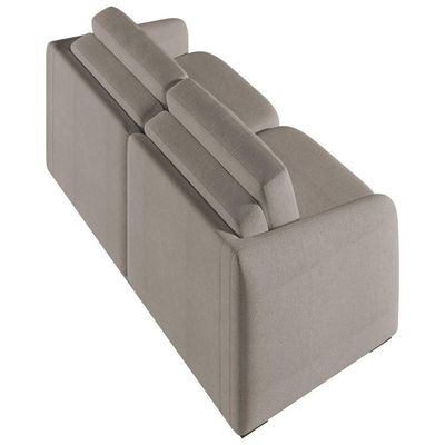 Sofá Cama Casal Para Sala 176cm Polska K04 Bouclê Bege Escuro - Mpozenato