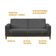Sofá Living 200cm 3 Lugares Kayrós D05 Suede Cinza - Mpozenato