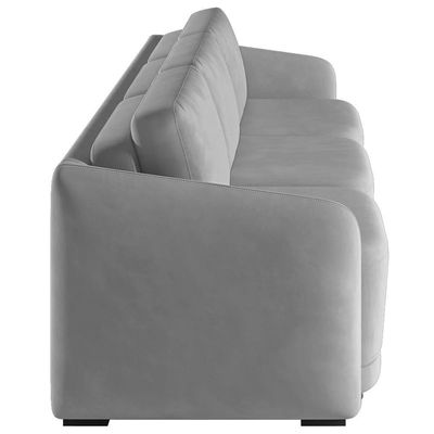 Sofá Cama Casal Para Sala 246cm Polska Z08 Veludo Cinza - Mpozenato