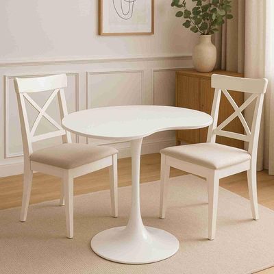 Mesa De Jantar Tulipa Saarinen Organica Malu 80cm Laca Branca