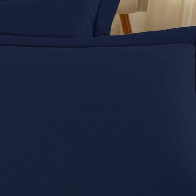 Porta Travesseiro Matelado Nobre 1 Peça Malha 100% Algodão - Azul-marinho