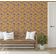 Papel de Parede Floral Estilo Asiático Autoadesivo, Revestimento Decorativo Fácil DIY para Quarto, Sala e Espaços - Amarelo - S4Sassy 63,5 cm (L) × 304,8 cm (C) / Amarelo - Vinil Liso