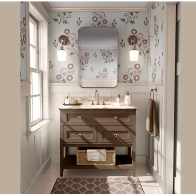 Papel de Parede Botânico Estilo Asiático Vinílico Autoadesivo, Revestimento Decorativo Fácil de Aplicar para Quarto e Sala, Rosa - S4Sassy 63,5 cm (L) × 304,8 cm (C) / Rosa - Vinil Texturizado