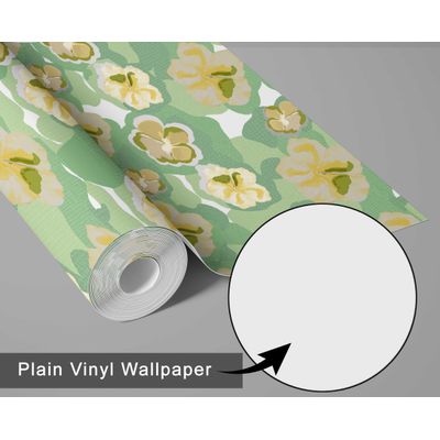 Decoração de Parede Verde Contemporânea Removível, Rolo Vinílico Autoadesivo Impermeável Contact Floral para Armários e Cômoda - S4sassy 63,5 cm (L) × 152,4 cm (C) / Verde - Vinil Liso