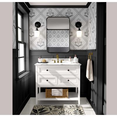 Papel de Parede Autoadesivo Removível Buti Floral Diagonal, Mural Estilo Asiático para Banheiro, Lavanderia e Closet, Vinil Cinza - S4Sassy 63,5 cm (L) × 152,4 cm (C) / Cinza - Vinil Liso