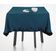 Toalha de Mesa Redonda com Babados para Cozinha e Sala de Jantar, Capa para Tampo de Mesa, Decoração, Algodão Lisa, Azul - Vargottam 137,16 Cm × 304,8 Cm – Retangular / Azul
