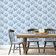 Papel de Parede Mini Ilha de Palmeiras Azul Vinílico Autoadesivo, Decoração DIY Fácil para Quarto, Sala, Armários - S4Sassy 63,5 cm (L) × 914,4 cm (C) / Azul - Vinil Texturizado