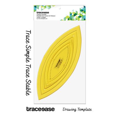 Traceease Molde Estêncil Marquise para Matelassê Conjunto de 3 Peças 7,6/10,2/12,7 cm DIY Costura Patchwork para Quilting - EL Amarelo