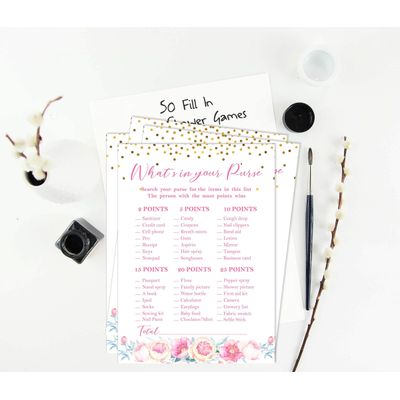 Conjunto de 50 Cartões Alfabeto ABC com Confete para Chá de Bebê Revelação do Sexo É Menino É Menina Suprimentos para Festa - Inkdotpot 12,7 Cm × 17,78 Cm / Branco - O Que Tem na Sua Bolsa