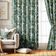 Cortinas Blackout Estampa Folha Leque - Conjunto com 2 Painéis - Térmicas com Ilhós para Quarto e Sala - Verde - Vargottam 132,08 Cm (L) × 228,6 Cm (C) / Verde