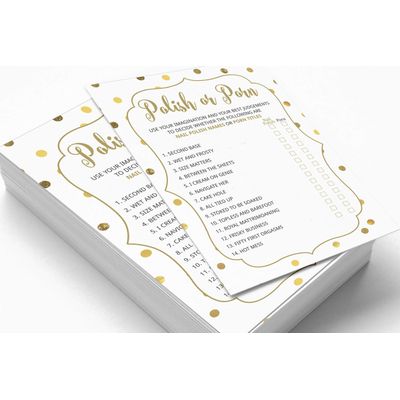 Cartões Florais Quadrados em Branco para Preencher Ideias de Presente para Chá de Noiva e Despedida de Solteira, Pacote com 50 - Inkdotpot 12,7 Cm × 17,78 Cm / Branco - Esmalte ou Filme