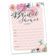 Cartões Florais Quadrados em Branco para Preencher Ideias de Presente para Chá de Noiva e Despedida de Solteira, Pacote com 50 - Inkdotpot 12,7 Cm × 17,78 Cm / Branco - Esmalte ou Filme