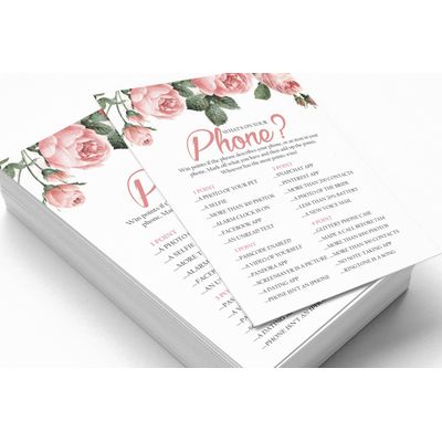 Cartões de Jogo Quadrados em Branco para Chá de Noiva e Despedida de Solteira, Ideias de Presentes para Preencher, Pacote com 50 - Inkdotpot 12,7 Cm × 17,78 Cm / Branco - O Que Tem no Seu Celular