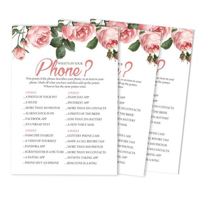Cartões de Jogo Quadrados em Branco para Chá de Noiva e Despedida de Solteira, Ideias de Presentes para Preencher, Pacote com 50 - Inkdotpot 12,7 Cm × 17,78 Cm / Branco - O Que Tem no Seu Celular