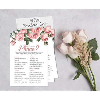 Cartões de Jogo Quadrados em Branco para Chá de Noiva e Despedida de Solteira, Ideias de Presentes para Preencher, Pacote com 50 - Inkdotpot 12,7 Cm × 17,78 Cm / Branco - O Que Tem no Seu Celular