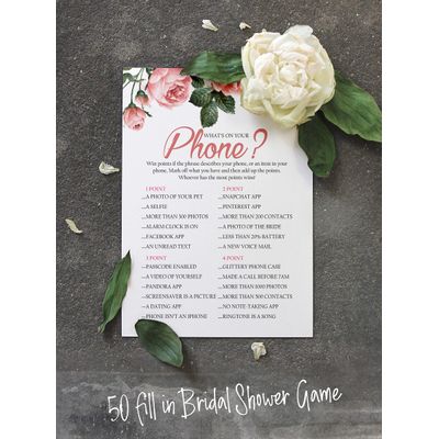 Cartões de Jogo Quadrados em Branco para Chá de Noiva e Despedida de Solteira, Ideias de Presentes para Preencher, Pacote com 50 - Inkdotpot 12,7 Cm × 17,78 Cm / Branco - O Que Tem no Seu Celular