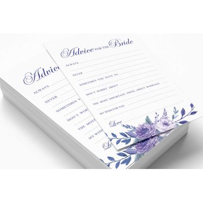 50 Cartões de Jogo Floral para Chá Nupcial e Despedida de Solteira, Quadrados em Branco para Preencher Ideias de Presente - Inkdotpot 12,7 Cm × 17,78 Cm / Branco - Por Que Fazemos Isso?