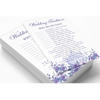 50 Cartões de Jogo Floral para Chá Nupcial e Despedida de Solteira, Quadrados em Branco para Preencher Ideias de Presente - Inkdotpot 12,7 Cm × 17,78 Cm / Branco - Por Que Fazemos Isso?