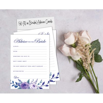 50 Cartões de Jogo Floral para Chá Nupcial e Despedida de Solteira, Quadrados em Branco para Preencher Ideias de Presente - Inkdotpot 12,7 Cm × 17,78 Cm / Branco - Por Que Fazemos Isso?