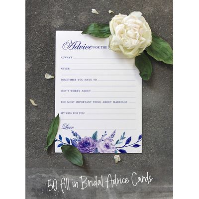 50 Cartões de Jogo Floral para Chá Nupcial e Despedida de Solteira, Quadrados em Branco para Preencher Ideias de Presente - Inkdotpot 12,7 Cm × 17,78 Cm / Branco - Por Que Fazemos Isso?