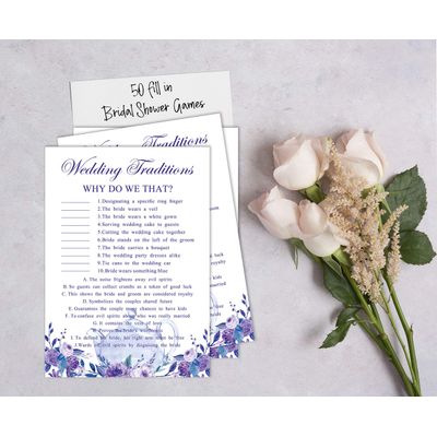 50 Cartões de Jogo Floral para Chá Nupcial e Despedida de Solteira, Quadrados em Branco para Preencher Ideias de Presente - Inkdotpot 12,7 Cm × 17,78 Cm / Branco - Por Que Fazemos Isso?