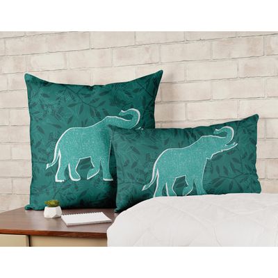 Capa de Almofada Decorativa Estampada Tema Azul - Vargottam 45,72 Cm × 45,72 Cm – Quadrado / Azul