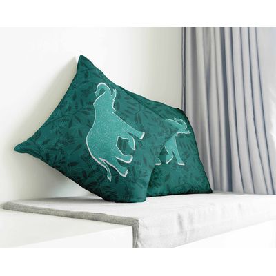 Capa de Almofada Decorativa Estampada Tema Azul - Vargottam 45,72 Cm × 45,72 Cm – Quadrado / Azul