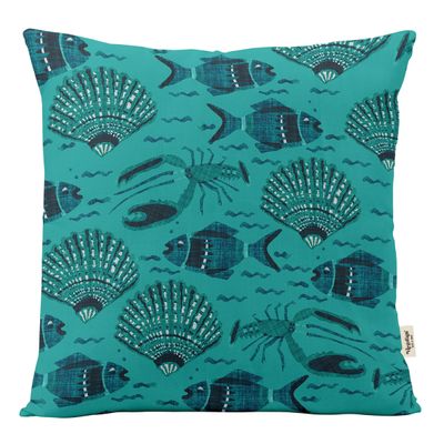 Capas de Almofada Decorativas Estampadas Tema Azul - Vargottam 60,96 Cm × 60,96 Cm – Retangular / Azul