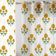 Cortinas Voil Extra-Longas de Georgette Estampada Floral em Bloco, Filtrantes de Luz, 2 Painéis Topo com Ilhós para Altura Dupla - Vargottam 132,08 Cm (L) × 182,88 Cm (C) / Amarelo