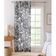 Cortinas Voil Extra Longas Estampa Botânica para Janelas/Portas de Dupla Altura - Jogo 2 Painéis com Ilhós, Filtrante, Georgete - Vargottam 132,08 Cm (L) × 228,6 Cm (C) / Preto