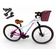 Bicicleta Aro 29 Feminina Absolute Hera Retrô Vintage 21v Shimano Selim Confortável Cesta Branco-rosa Tamano 17