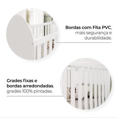 Berço Americano Mini Cama Magia Branco-jequitibá - Móveis Henn