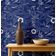 Papel de Parede Botânico Branco, Estilo Asiático, Vinil Autoadesivo Decorativo, Aplicação DIY Fácil para Quartos e Salas, Azul - S4Sassy 63,5 cm (L) × 304,8 cm (C) / Azul - Vinil Liso