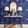 Papel de Parede Botânico Branco, Estilo Asiático, Vinil Autoadesivo Decorativo, Aplicação DIY Fácil para Quartos e Salas, Azul - S4Sassy 63,5 cm (L) × 609,6 cm (C) / Azul - Vinil Liso