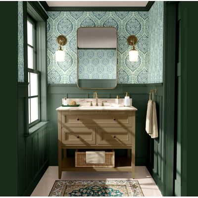 Papel de Parede Autoadesivo Vinílico Floral Estilo Asiático, Revestimento Decorativo Fácil DIY para Quarto e Sala - Verde - S4Sassy 63,5 cm (L) × 609,6 cm (C) / Verde - Vinil Texturizado