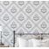 Papel de Parede Autoadesivo Removível Buti Floral Diagonal, Mural Estilo Asiático para Banheiro, Lavanderia e Closet, Vinil Cinza - S4Sassy 63,5 cm (L) × 609,6 cm (C) / Cinza - Vinil Liso