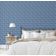 Papel de Parede Vinílico Autoadesivo com Estampa de Folhas Pequenas, Azul, Impermeável, Removível, para Quartos e Salas - S4Sassy 63,5 cm (L) × 914,4 cm (C) / Azul - Vinil Liso