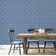 Papel de Parede Vinílico Autoadesivo com Estampa de Folhas Pequenas, Azul, Impermeável, Removível, para Quartos e Salas - S4Sassy 63,5 cm (L) × 914,4 cm (C) / Azul - Vinil Liso