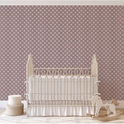 Papel de Parede Autoadesivo Geométrico Rosa, Vinil Impermeável, Removível, para Locatários, Quarto e Sala de Jantar - S4sassy 63,5 cm (L) × 609,6 cm (C) / Rosa - Vinil Liso