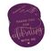Tag de Papel para Pendurar de Lembrancinha de Aniversário "Obrigado por Celebrar Comigo" Metalizado - Inkdotpot 50 Etiquetas Metalizadas / Roxo - Ouro Rosé