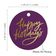 Etiquetas Pendentes para Garrafas 'Happy Holiday' com Acabamento Metalizado para Lembrancinha - Inkdotpot 100 Etiquetas Metalizadas / Roxo - Ouro Rosé